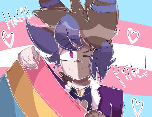 Happy (late) Pride Month!! 🩵🩷🤍🩷🩵