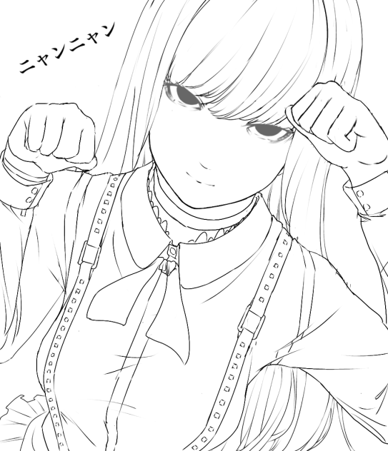 線画🧡❤️