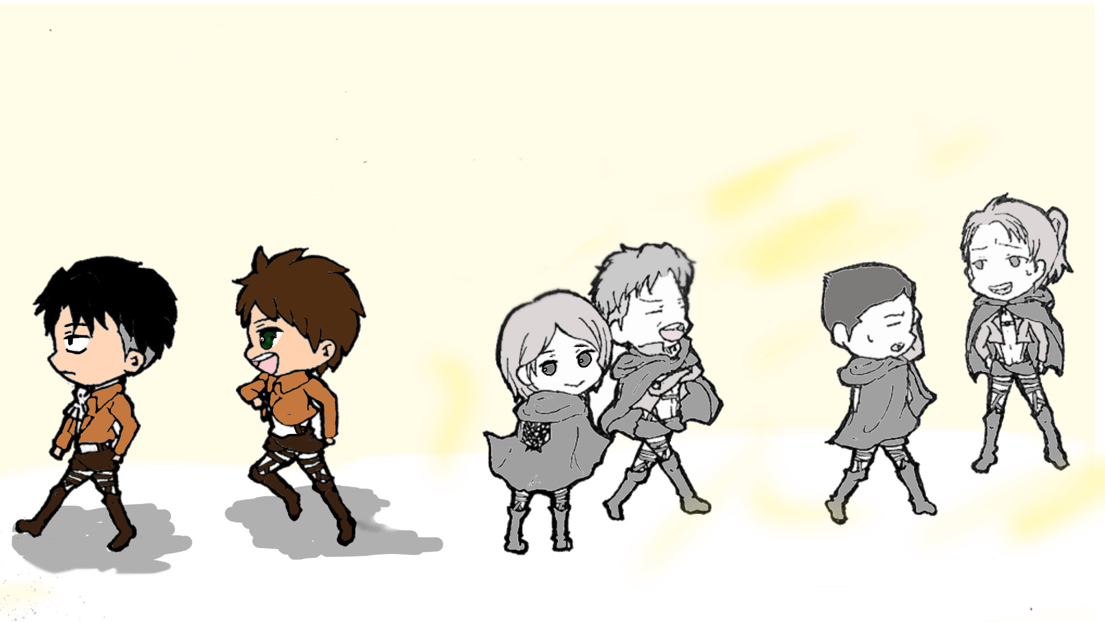 進撃の巨人 缶バッジ WITSTUDIO リヴァイ班 進撃の巨人 WIT STUDIO 缶