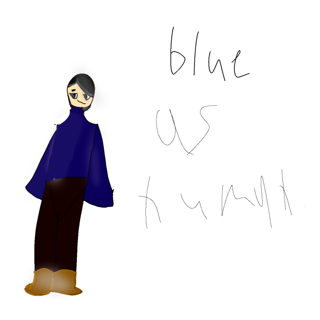 blue as human