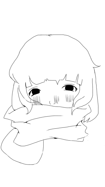 少女 線画