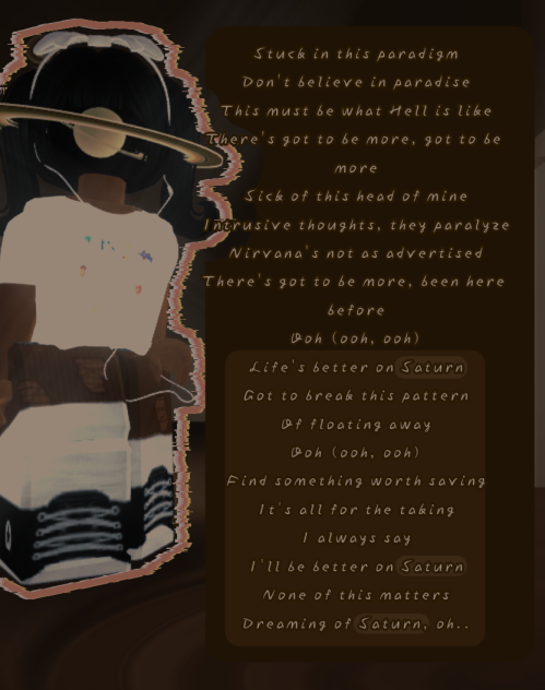 life's better on saturn..