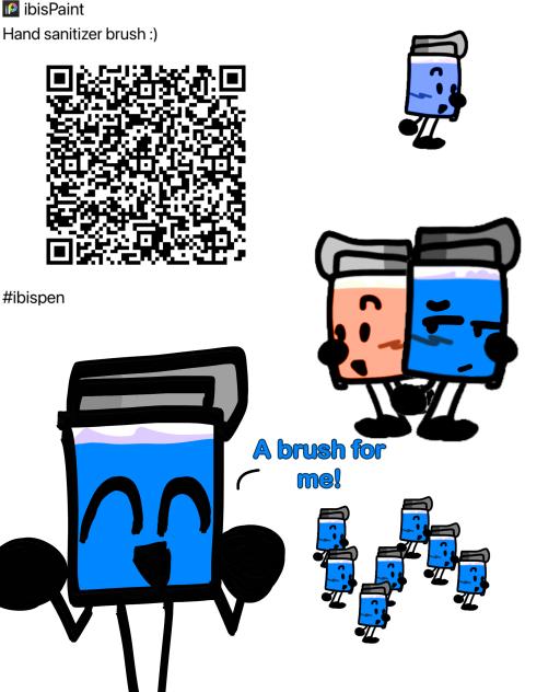 Making brushes 4 my ocs! hand sanitizer