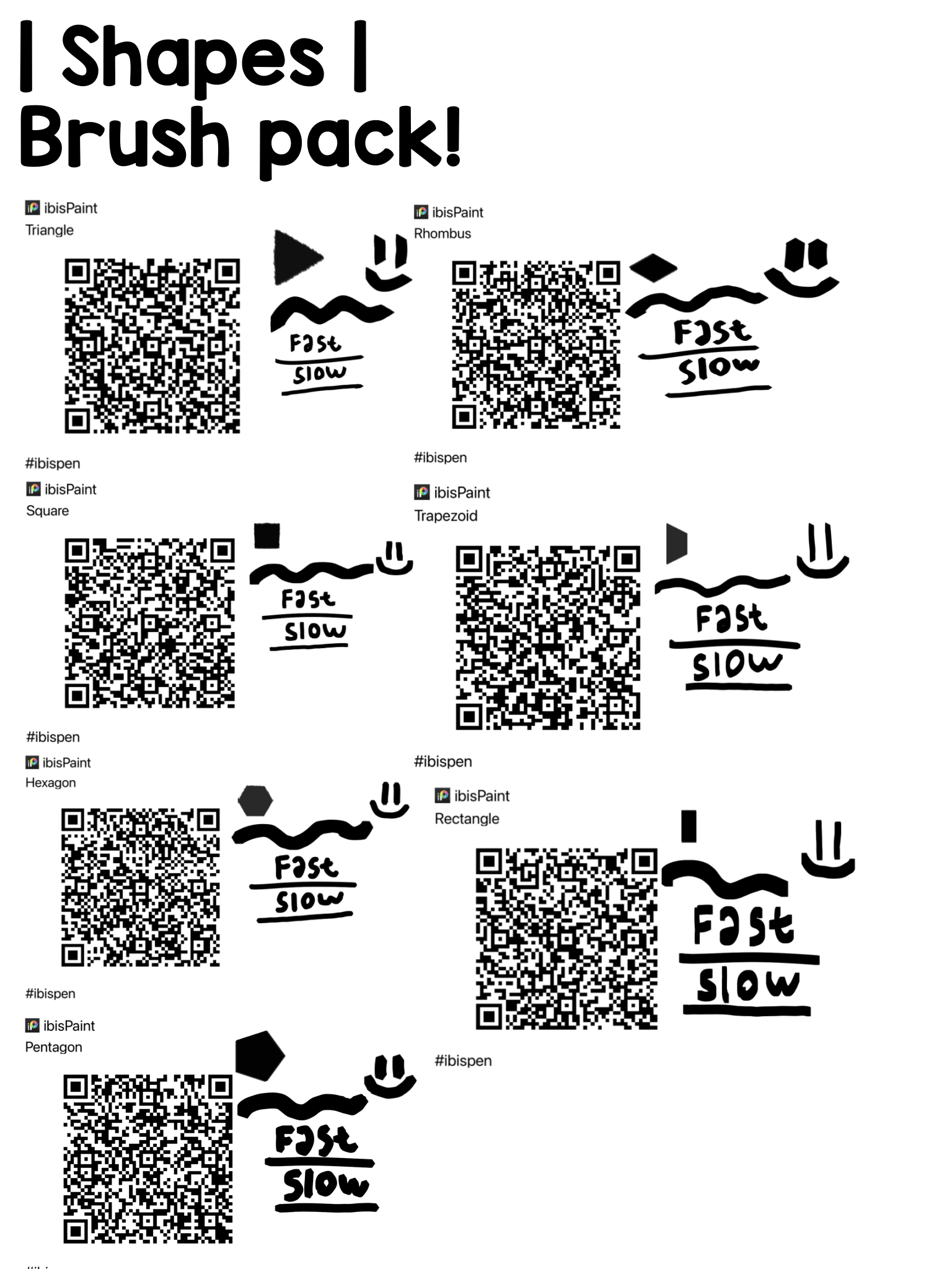 Shapes brush pack! - ibisPaint