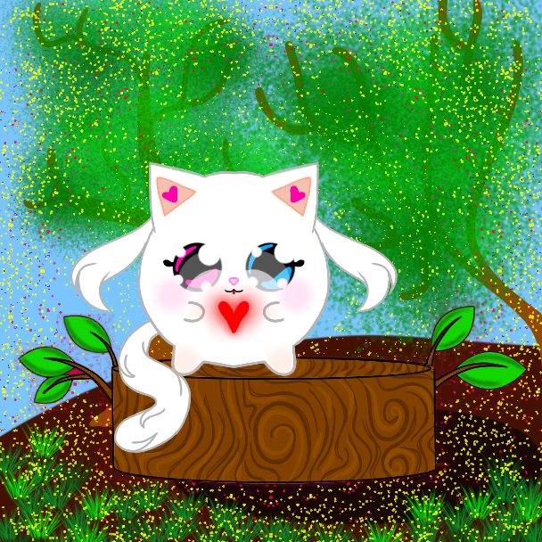 Cat & Wood - ibisPaint