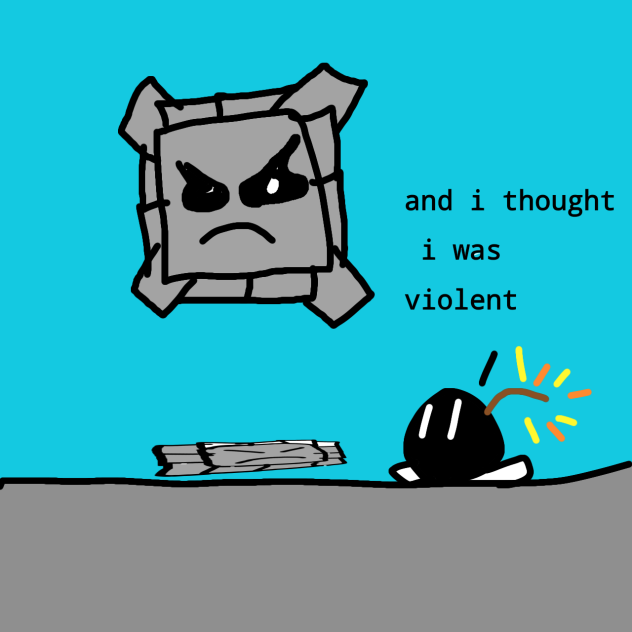 and i thought i was violent - ibisPaint