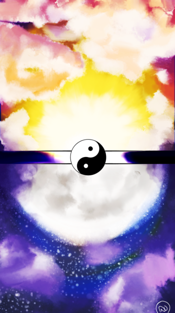 Yin yang day and night - ibisPaint