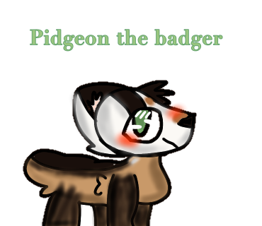 Pigeon my badger oc