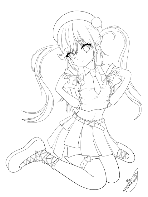 May Girl（線画）