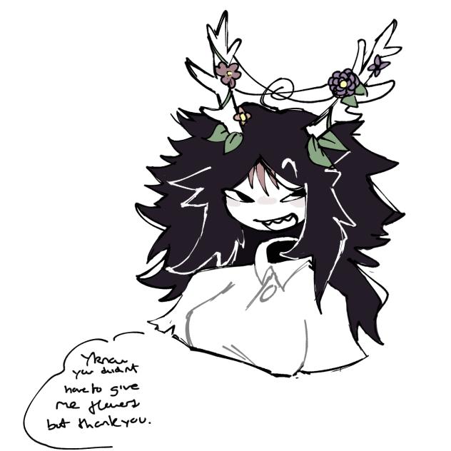 Miss Thavel with flower Antlers