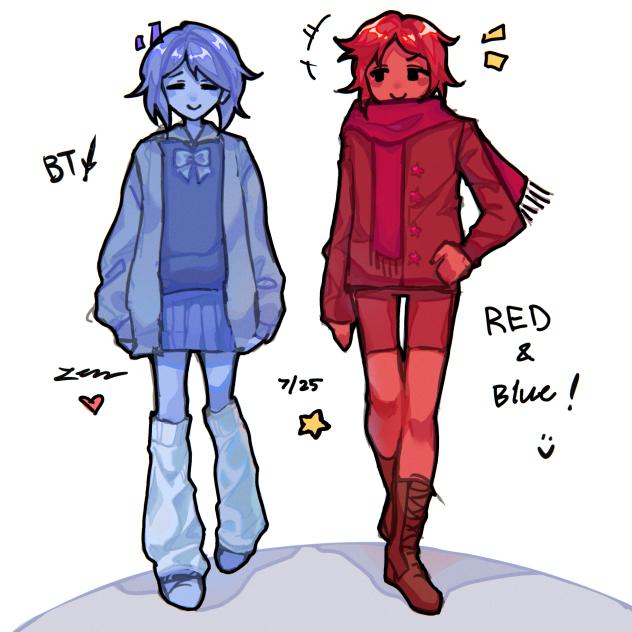 RED AND BLUE