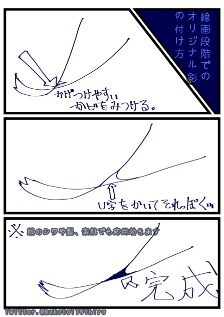 影の付け方