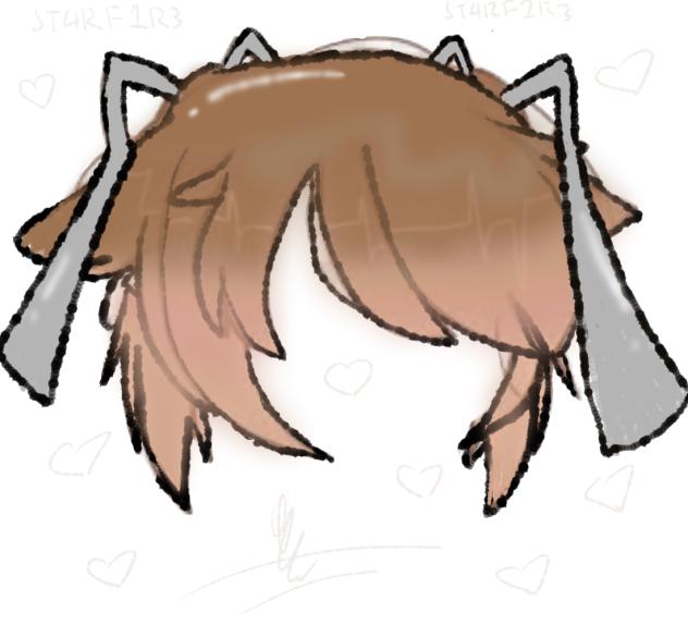 tracing gacha's hair!