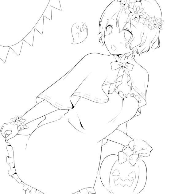 ハロウィン 線画