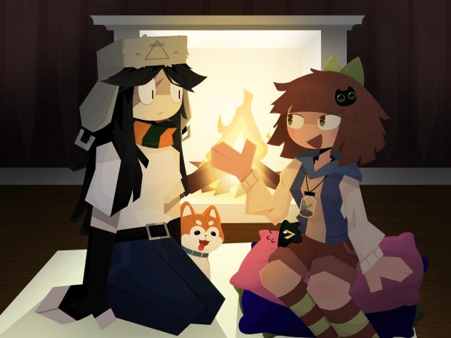 Cozy cabin night