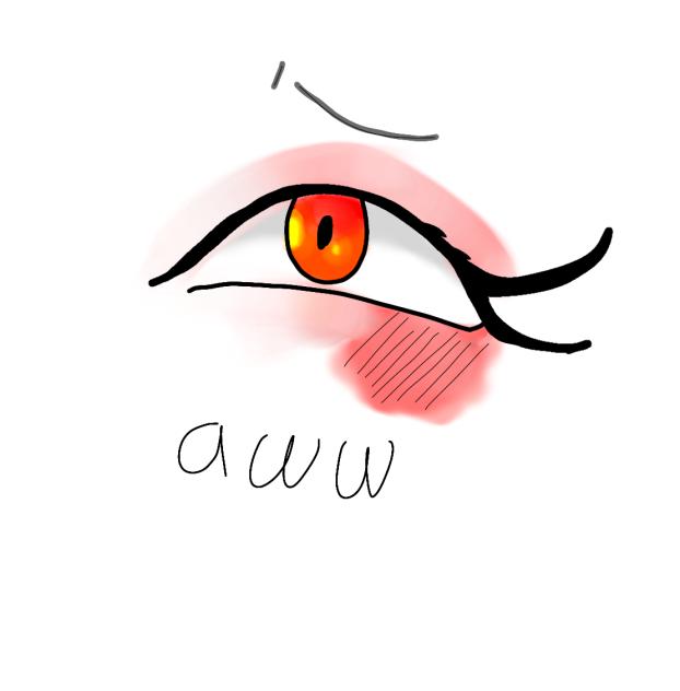 blushing