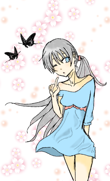 銀髪女の子