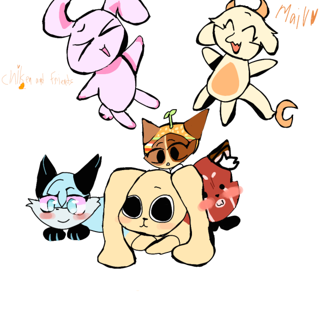 chiken nugget and friends