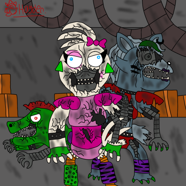 Withered Glamrock Animatronics speed dra