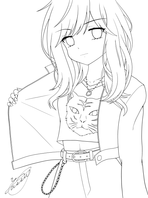 Year of the Tiger Girl（線画）