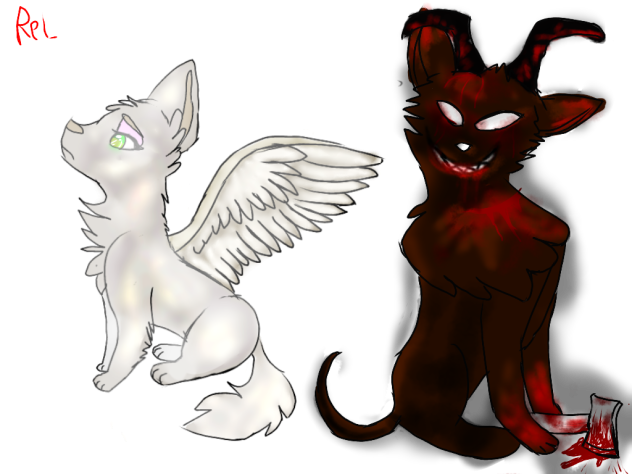 Heaven and hell speedpaint(BLOOD WARNING - ibisPaint