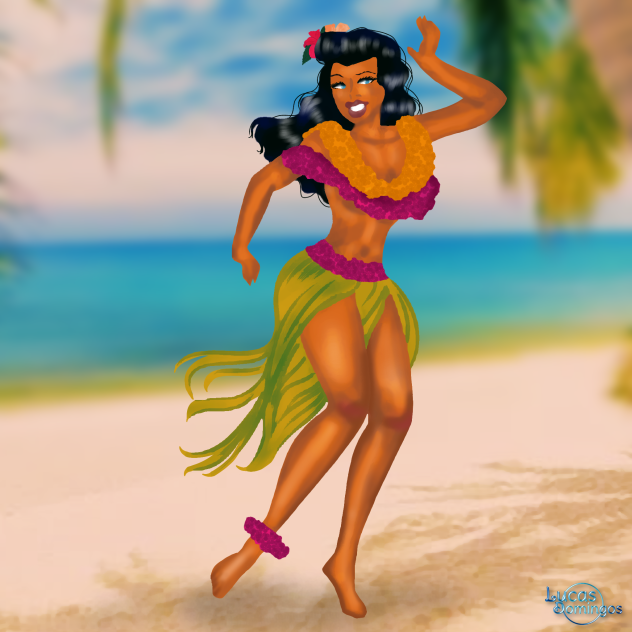 Dançarina de hula.