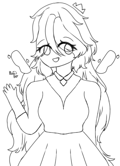 A Girl in a Fairytale Lineart