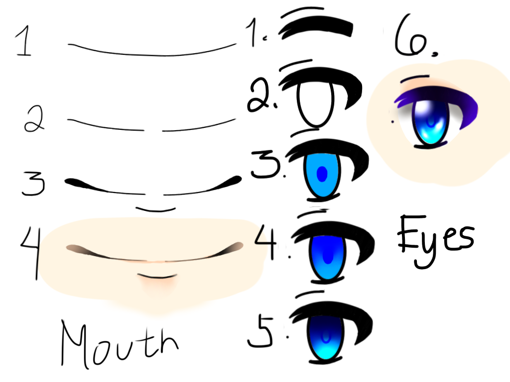 How to draw eyes and mouth ibisPaint