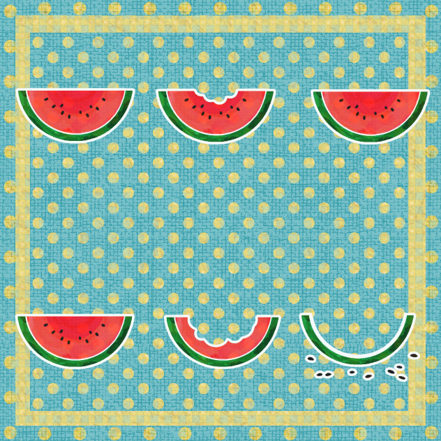 スイカ🍉のパターン素材
