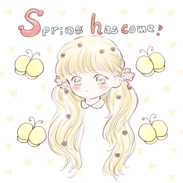 ちょうちょと女の子。