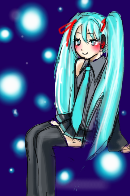 初めて描いた初音ミク