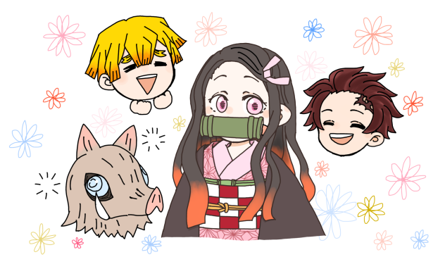 禰豆子誕生祝いイラスト