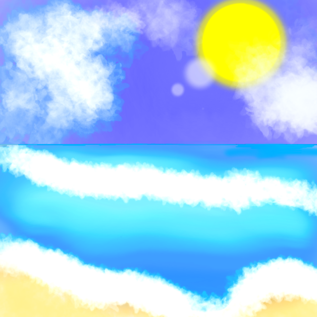 sunny beach - ibisPaint
