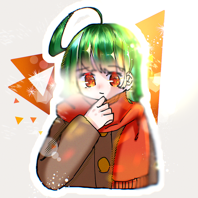 とり子さんの線画塗りました