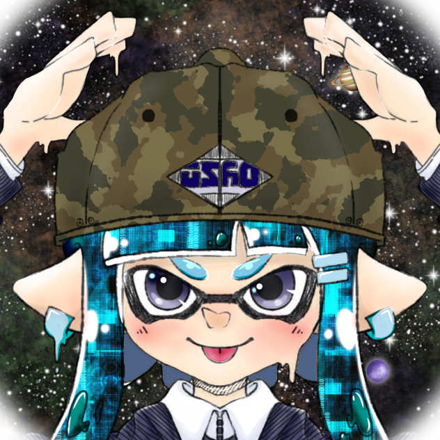 スプラトゥーン  イカ   塗り練習(線画借りました！)