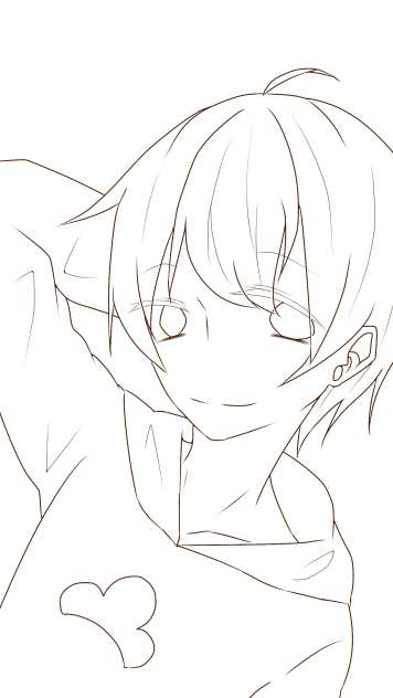 (線画)十四松(塗ってください)