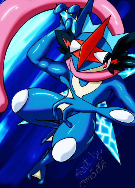Ash greninja and drawing method