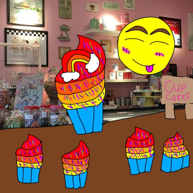 rainbow cupcakes