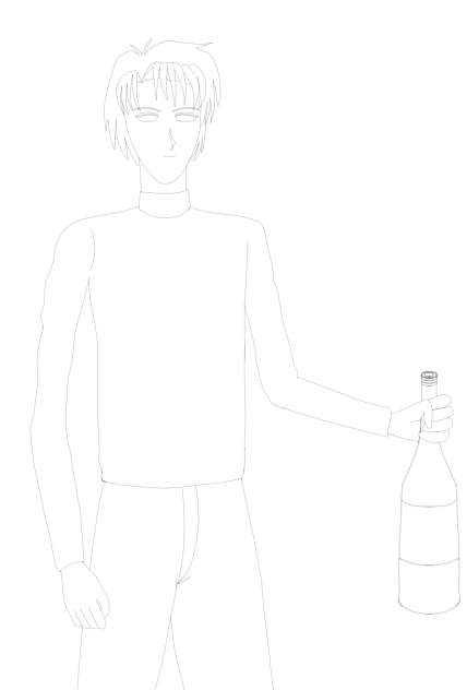 正月前だけどね 線画