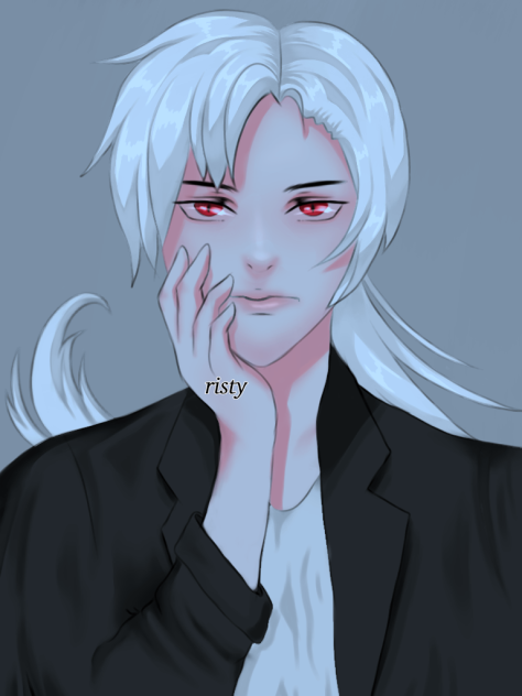 white haired guy