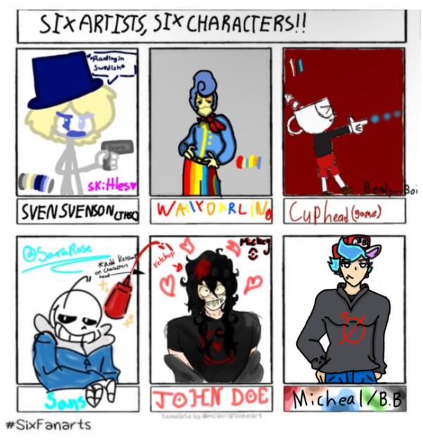 6 artists! 6 characters!! {had fun}