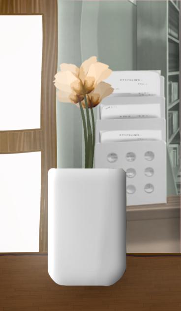 Flowers in the library