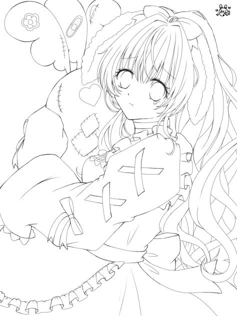 私のニンジンさん取らないでぇ…線画
