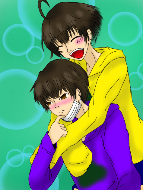 十四松＆一松 (自分絵)