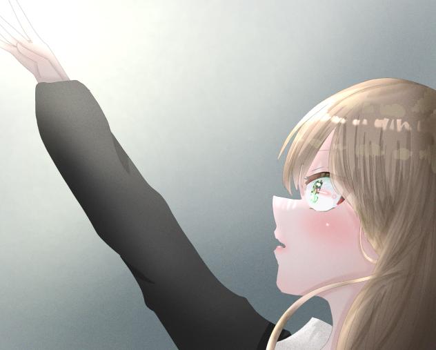 手を伸ばす少女
