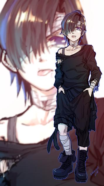 落書き男の子
