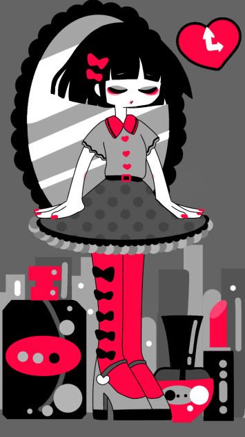 おしゃれ女子に媚びようとした絵