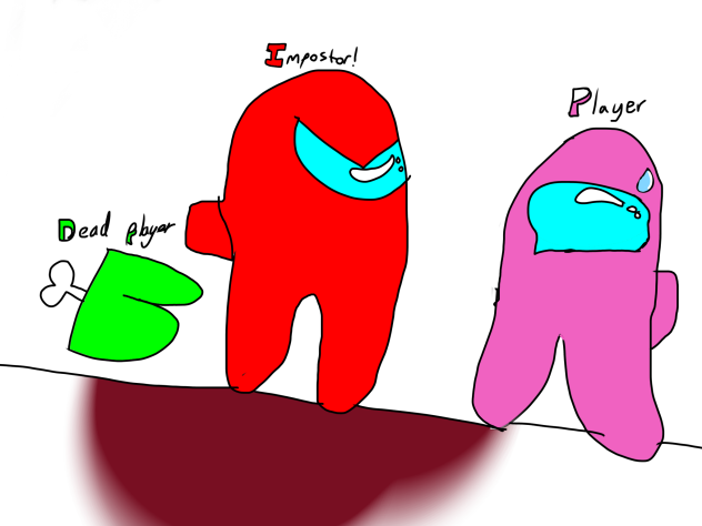 Among us player, impostor, & dead player