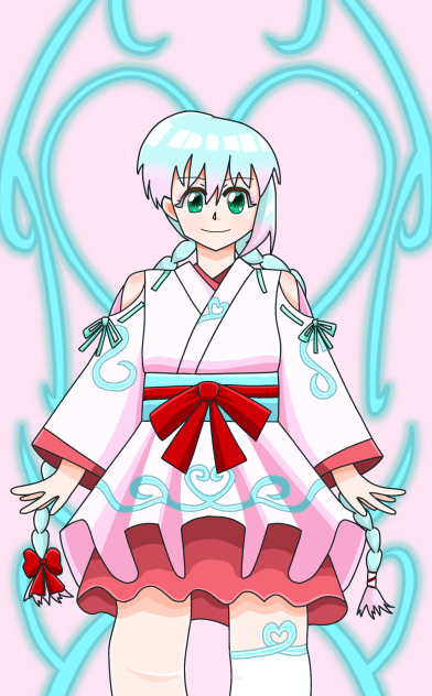 巫女服と魔法少女を混ぜてみました！
