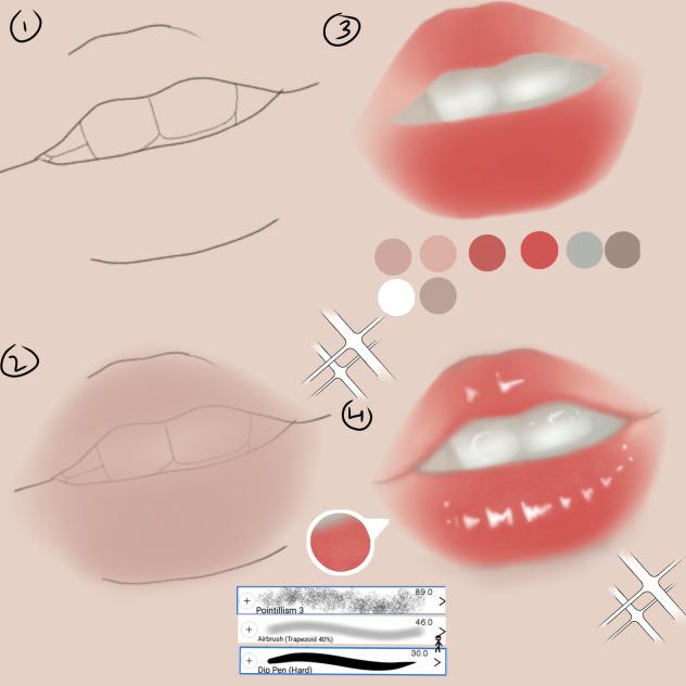 how to draw LIPS(2)